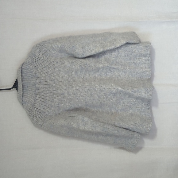 J Jill Grey Blue Alpaca Blend Open Cardigan Size Medium Petite - Picture 5 of 5